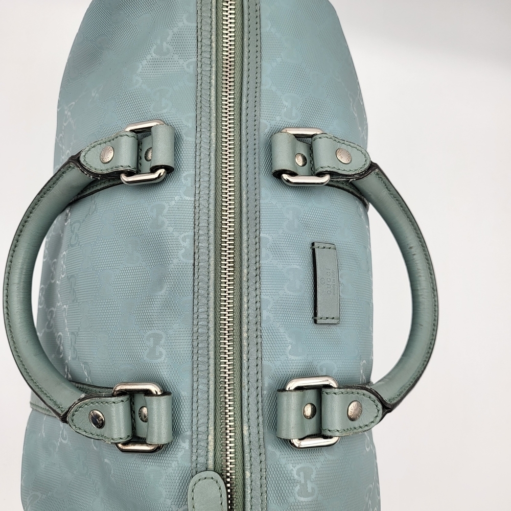 GUCCI Joy Medium GG Imprime Boston 30 Bag Light Blue..Authentic...!!! - Picture 9 of 16